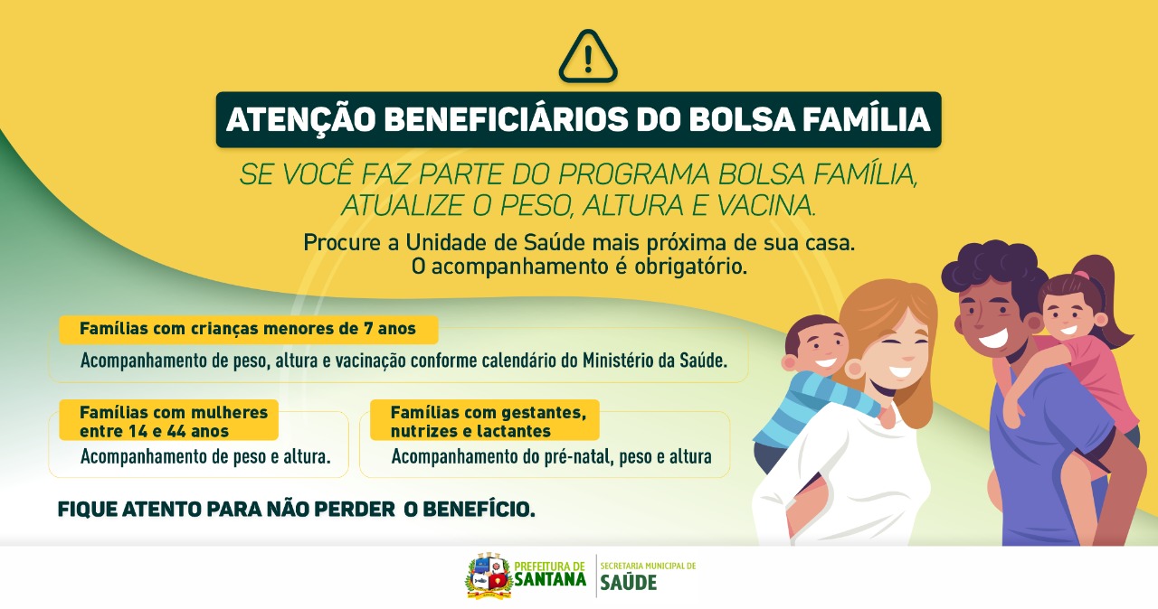 Beneficiários do Bolsa Família devem atualizar informações de saúde –  Prefeitura de Santana/AP